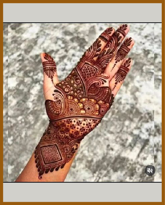 Royal Front Hand Mehndi Design Using Spiral Paisleys